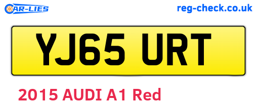 YJ65URT are the vehicle registration plates.