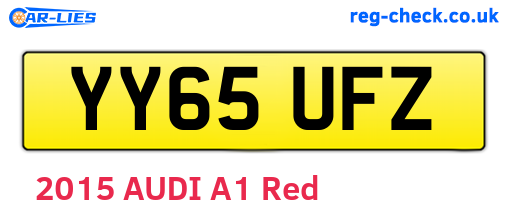 YY65UFZ are the vehicle registration plates.
