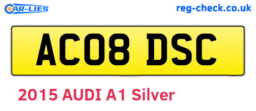 AC08DSC are the vehicle registration plates.