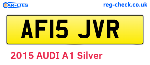 AF15JVR are the vehicle registration plates.