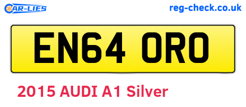 EN64ORO are the vehicle registration plates.