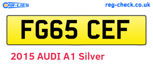 FG65CEF are the vehicle registration plates.