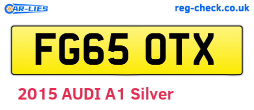 FG65OTX are the vehicle registration plates.