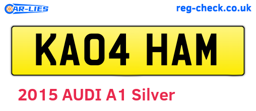 KA04HAM are the vehicle registration plates.