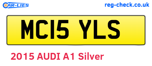 MC15YLS are the vehicle registration plates.