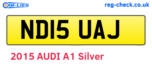 ND15UAJ are the vehicle registration plates.