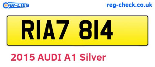 RIA7814 are the vehicle registration plates.