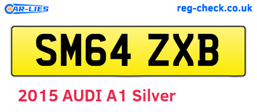 SM64ZXB are the vehicle registration plates.