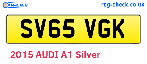 SV65VGK are the vehicle registration plates.
