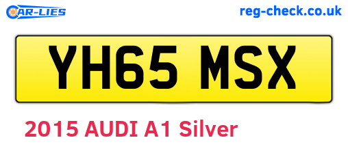 YH65MSX are the vehicle registration plates.