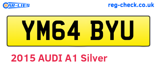 YM64BYU are the vehicle registration plates.