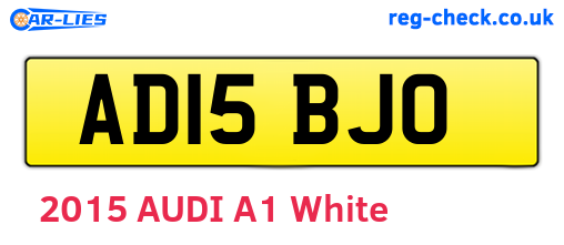 AD15BJO are the vehicle registration plates.