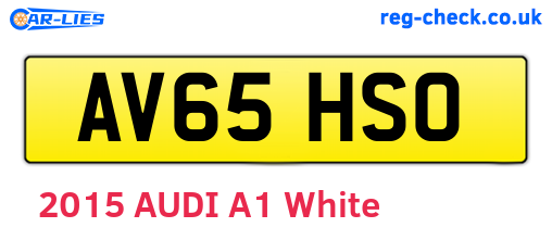 AV65HSO are the vehicle registration plates.