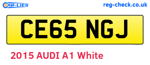 CE65NGJ are the vehicle registration plates.
