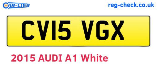 CV15VGX are the vehicle registration plates.