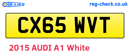 CX65WVT are the vehicle registration plates.