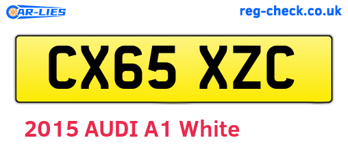 CX65XZC are the vehicle registration plates.