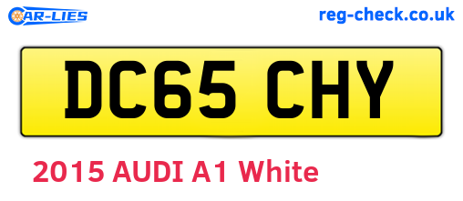 DC65CHY are the vehicle registration plates.