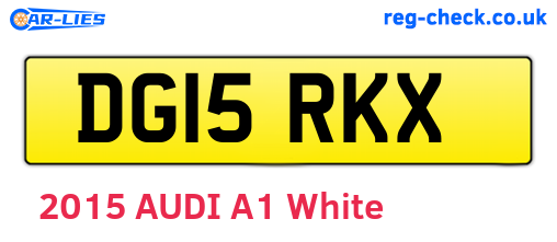 DG15RKX are the vehicle registration plates.