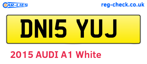 DN15YUJ are the vehicle registration plates.