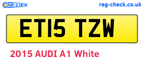 ET15TZW are the vehicle registration plates.