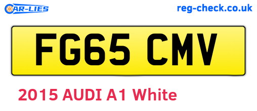 FG65CMV are the vehicle registration plates.