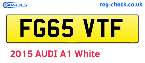 FG65VTF are the vehicle registration plates.