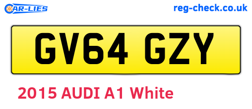 GV64GZY are the vehicle registration plates.