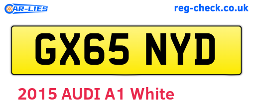 GX65NYD are the vehicle registration plates.