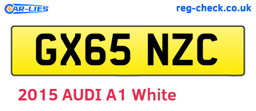 GX65NZC are the vehicle registration plates.