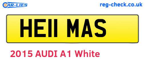 HE11MAS are the vehicle registration plates.