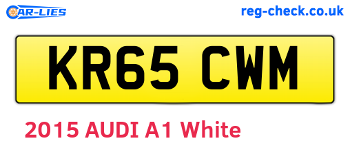 KR65CWM are the vehicle registration plates.