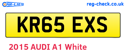 KR65EXS are the vehicle registration plates.