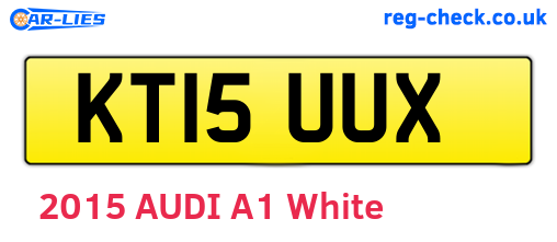 KT15UUX are the vehicle registration plates.