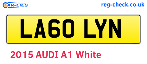 LA60LYN are the vehicle registration plates.