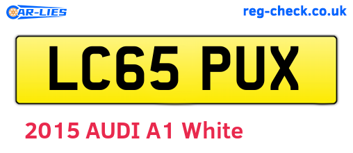 LC65PUX are the vehicle registration plates.