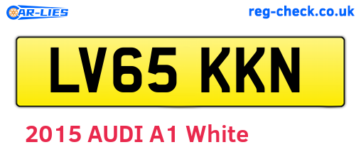 LV65KKN are the vehicle registration plates.