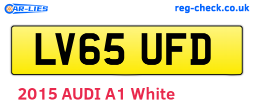 LV65UFD are the vehicle registration plates.