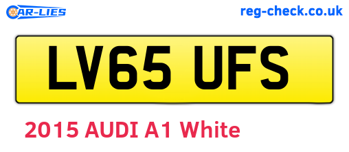 LV65UFS are the vehicle registration plates.