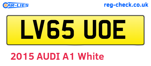 LV65UOE are the vehicle registration plates.