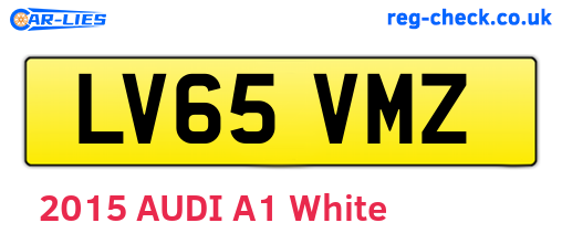LV65VMZ are the vehicle registration plates.