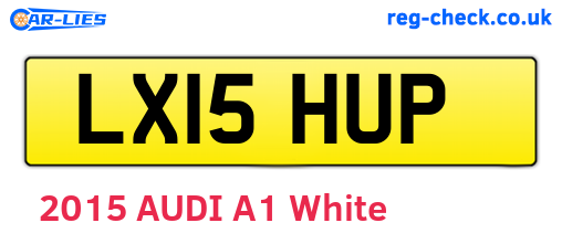 LX15HUP are the vehicle registration plates.
