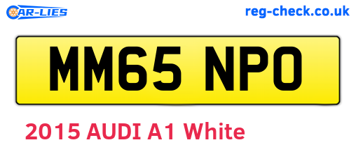 MM65NPO are the vehicle registration plates.