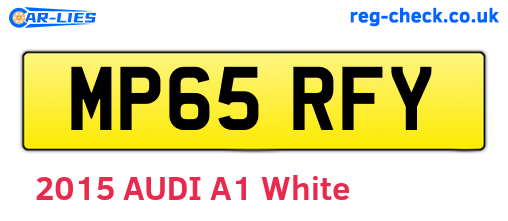 MP65RFY are the vehicle registration plates.