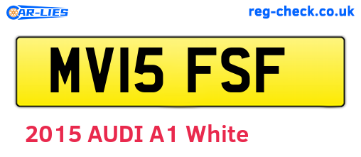 MV15FSF are the vehicle registration plates.