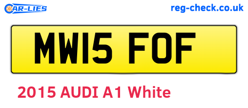 MW15FOF are the vehicle registration plates.
