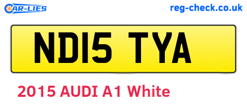 ND15TYA are the vehicle registration plates.