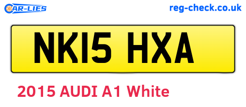 NK15HXA are the vehicle registration plates.