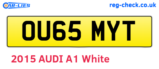 OU65MYT are the vehicle registration plates.