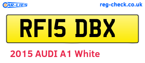 RF15DBX are the vehicle registration plates.